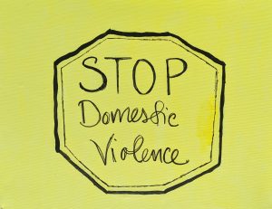 stop domestic violence; yellow and black